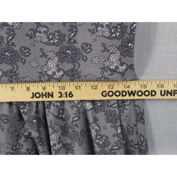 Hot Topic Gray Floral Lace Skater Dress With Cutout Back Design Size M - Picture 8 of 13